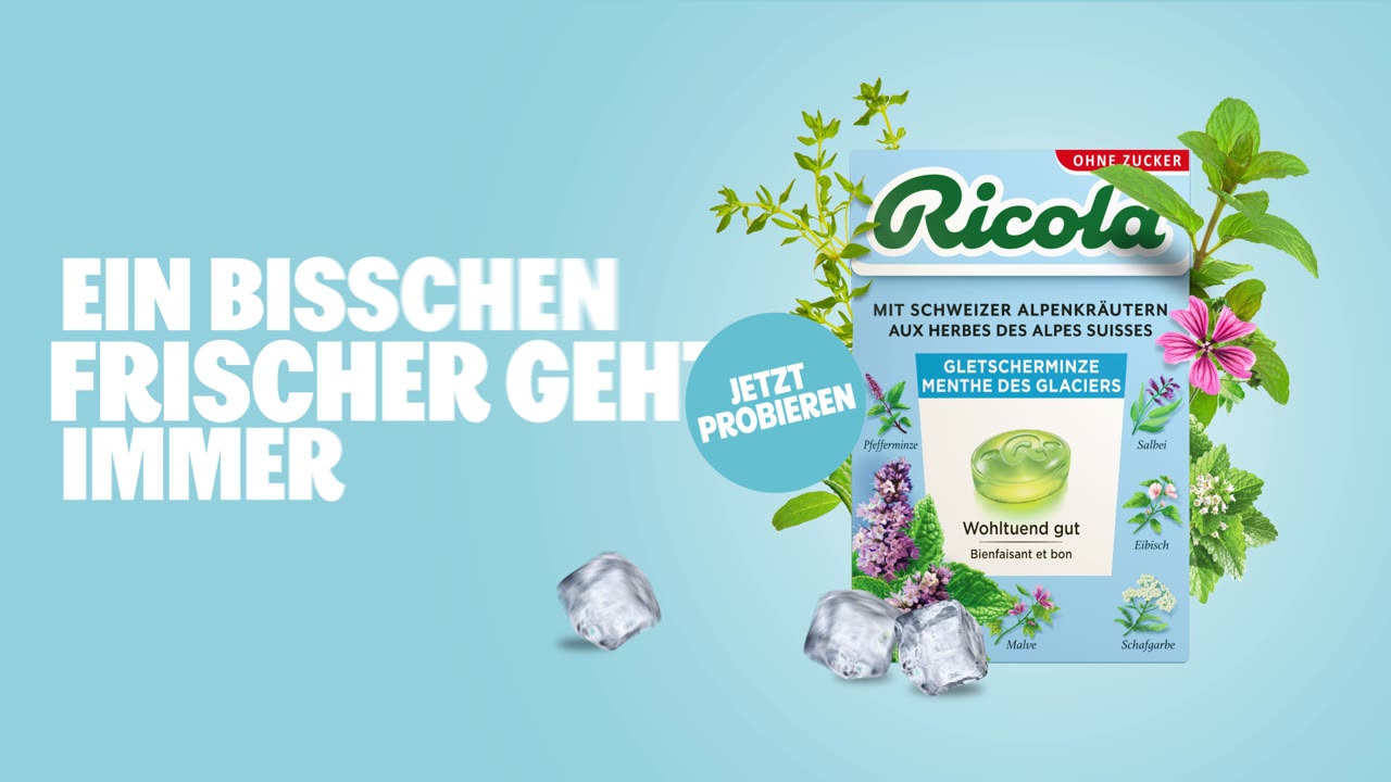 Ricola Gletscher Minze — DOOH creative on the SPAR network