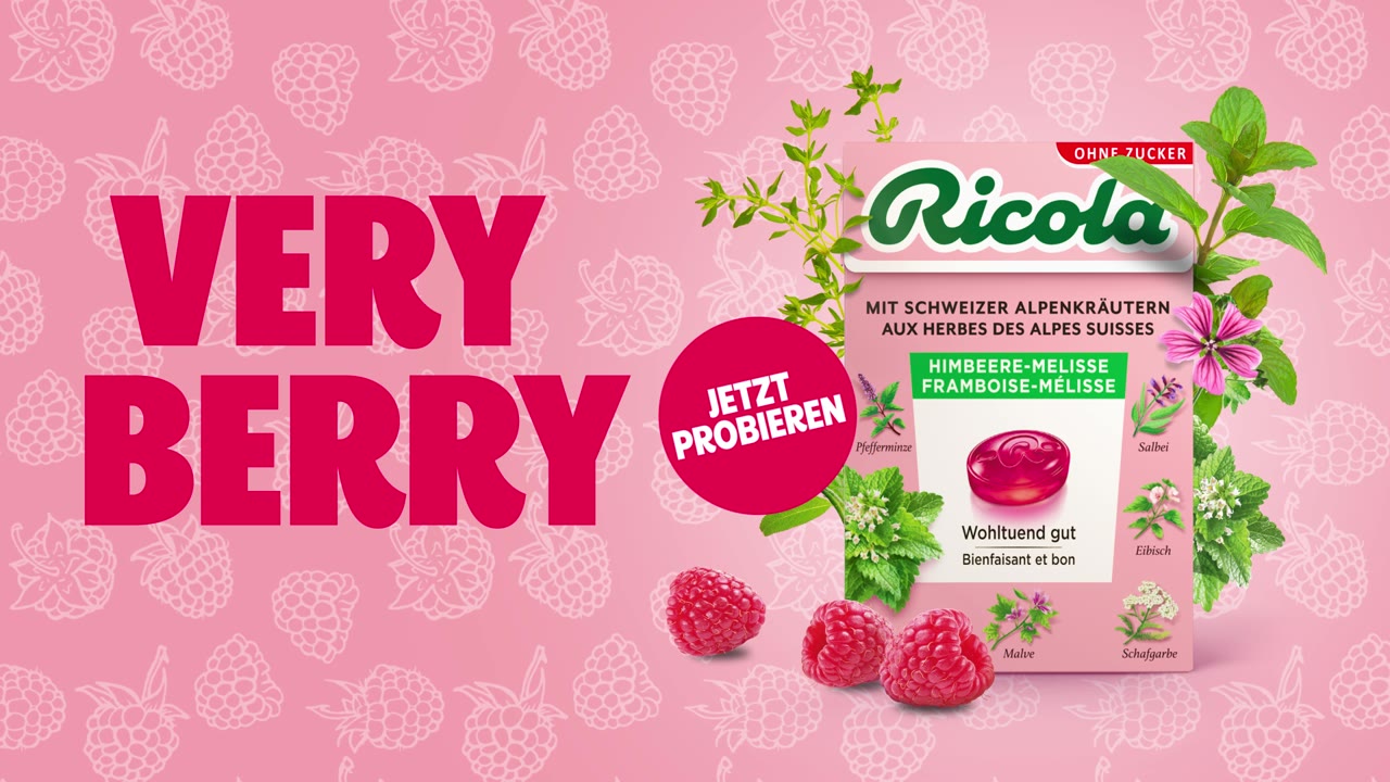 Ricola Himbeer-Melisse — DOOH creative on the SPAR network