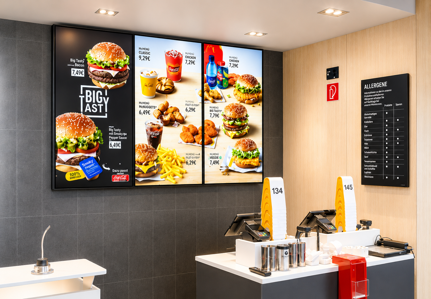 Installation Digital Signage : Menu boards