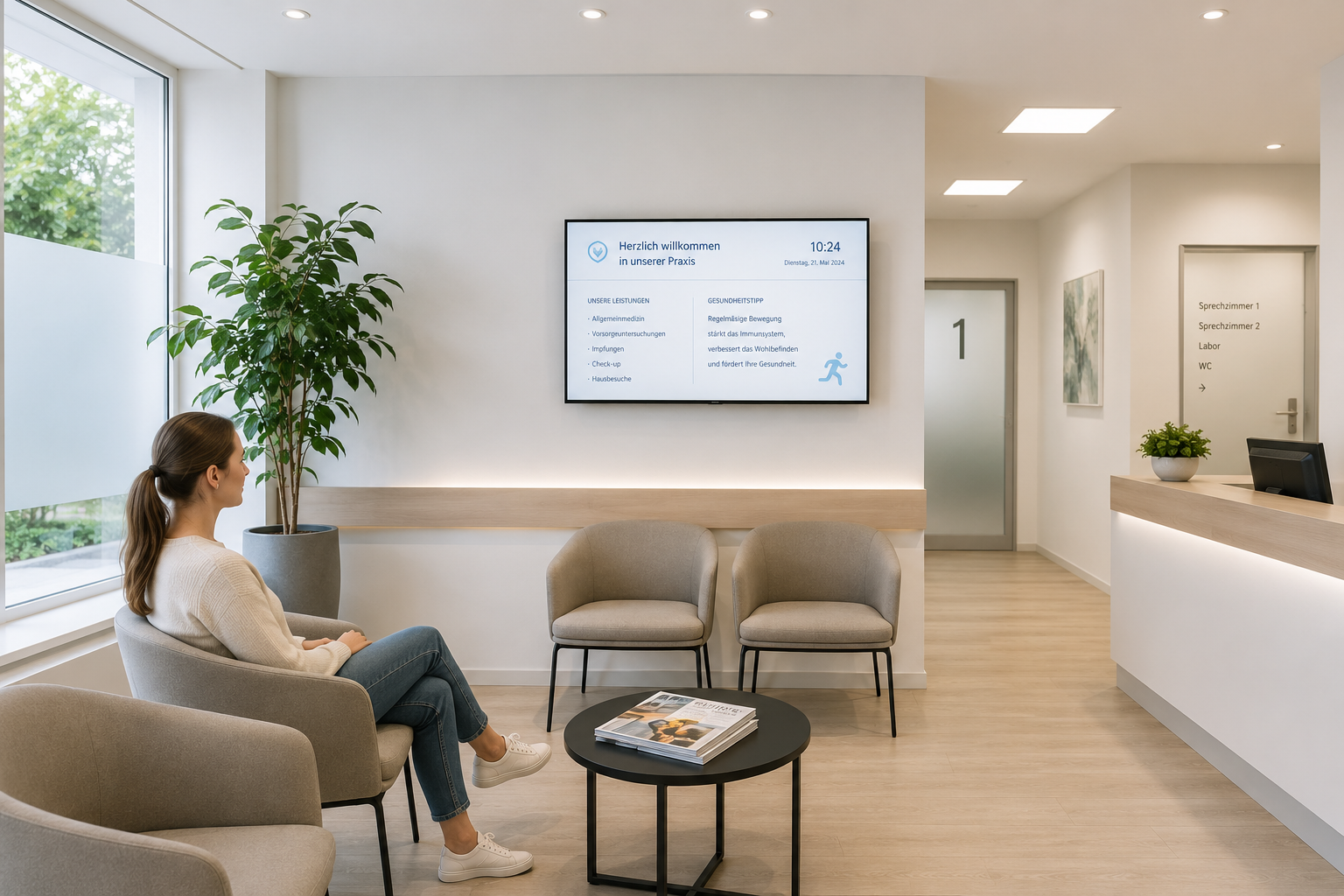 Installation Digital Signage : Écrans de cabinet médical