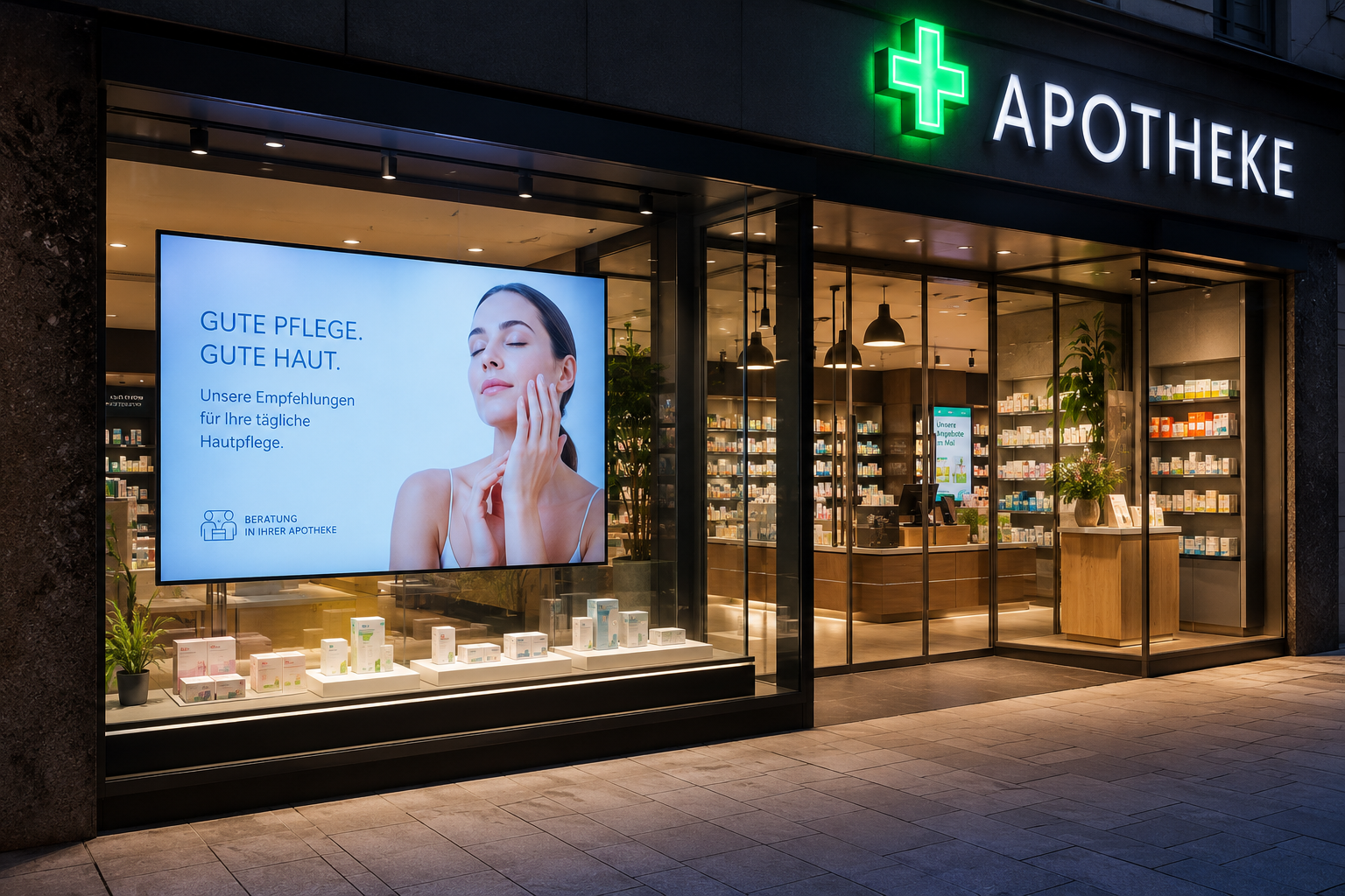 Installation Digital Signage : Écrans de vitrine