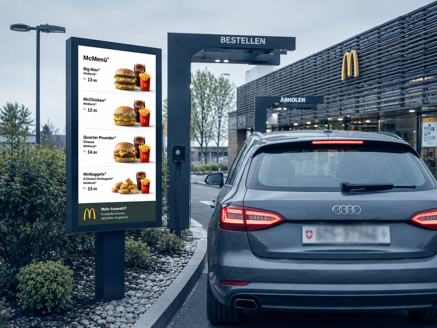 Menu boards au drive