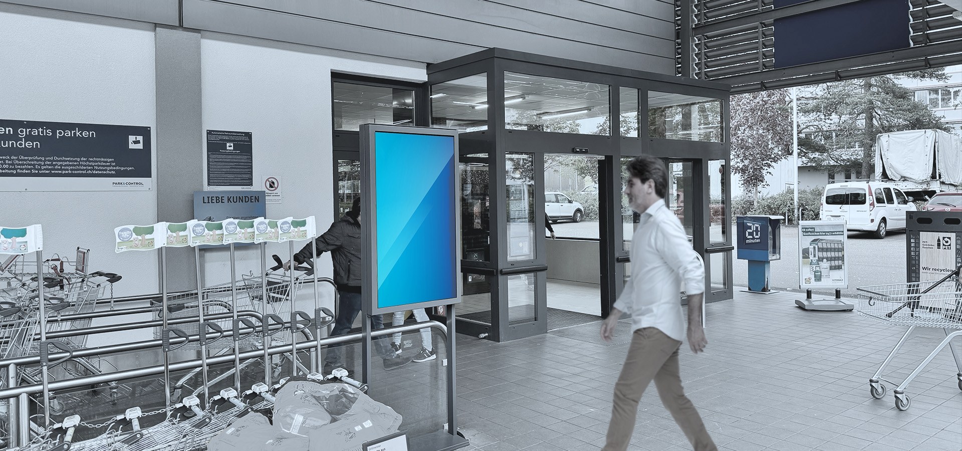 Example: Welcome screen at Lidl