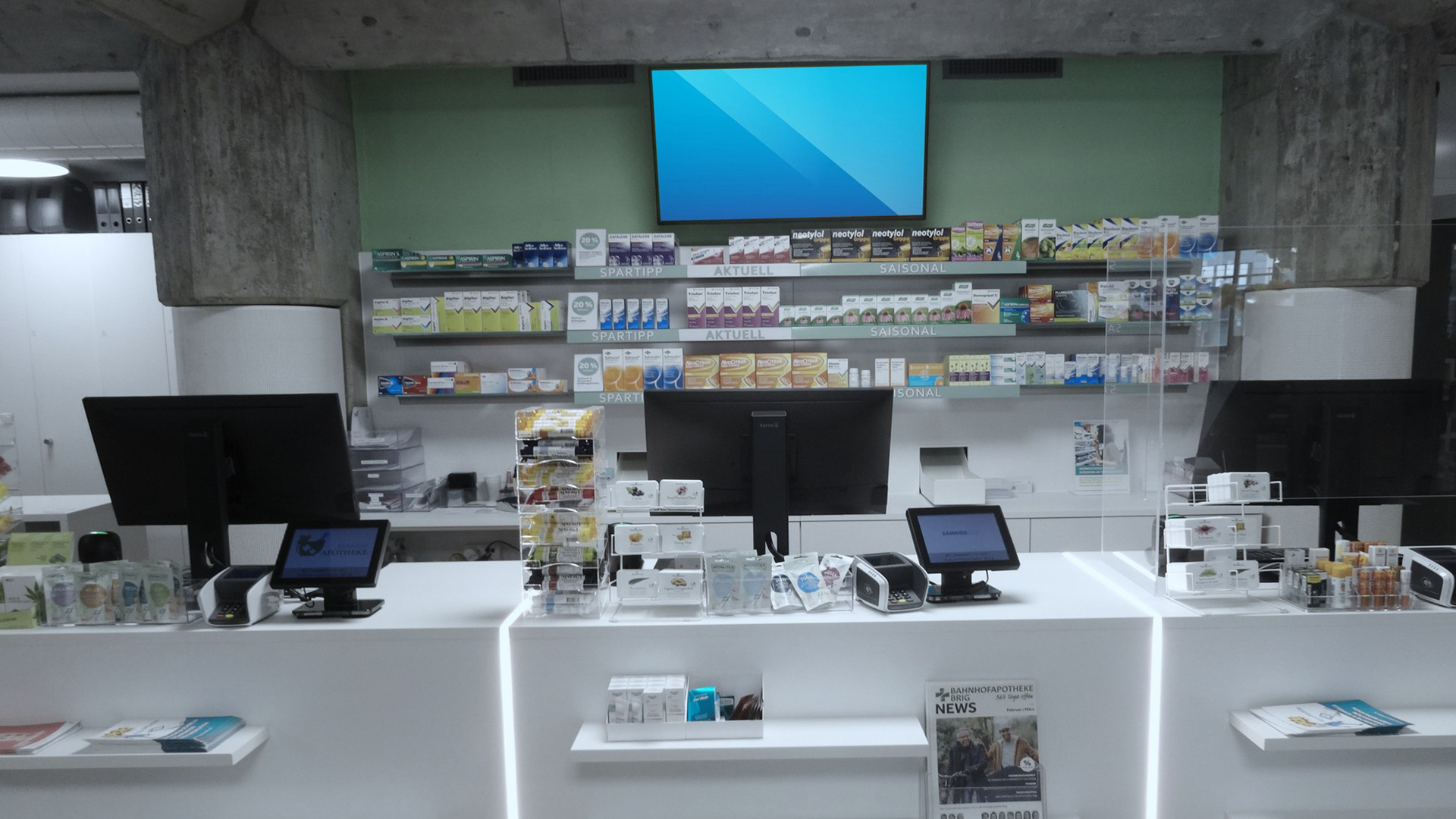 POS-Healthcare — écran publicitaire DOOH