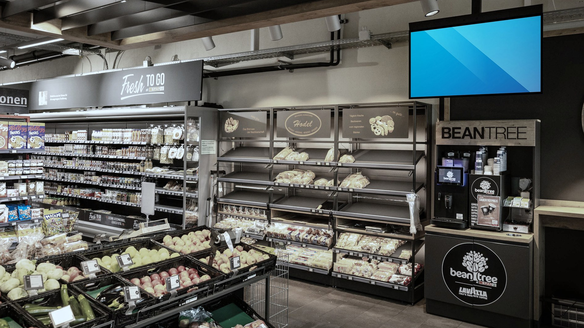 SPAR / TopCC / Tankstellen — DOOH-Werbescreen